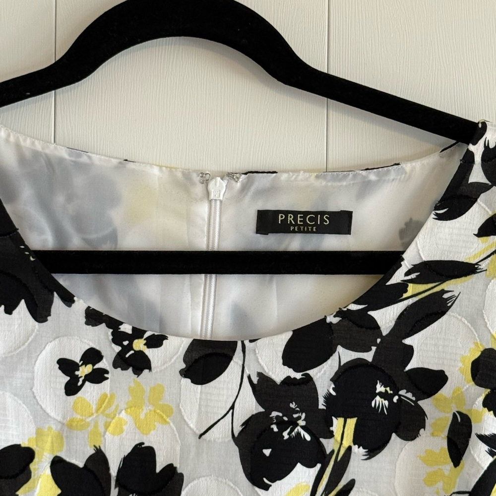 Floral Dress - Black and Yellow